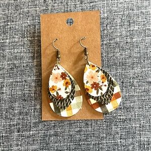 Handmade Faux Leather Fall Vibes earrings